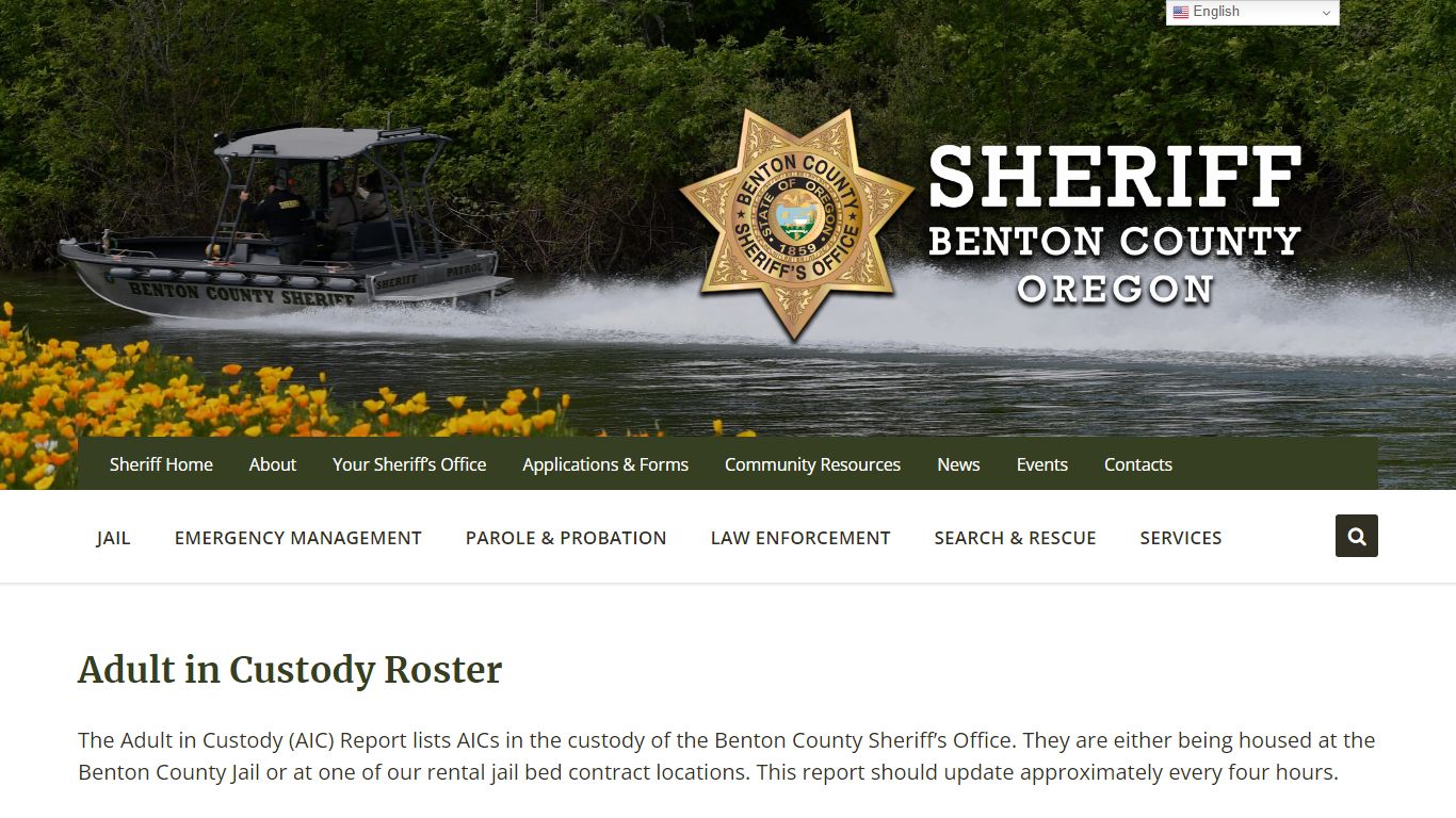 Benton County Jail Inmate Custody List | Benton County Oregon