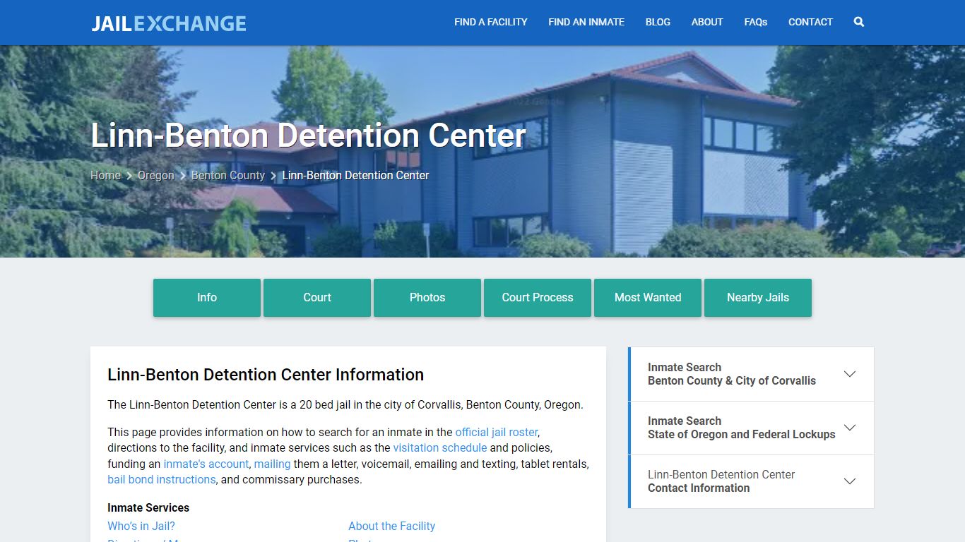 Linn-Benton Detention Center, OR Inmate Search, Information - Jail Exchange